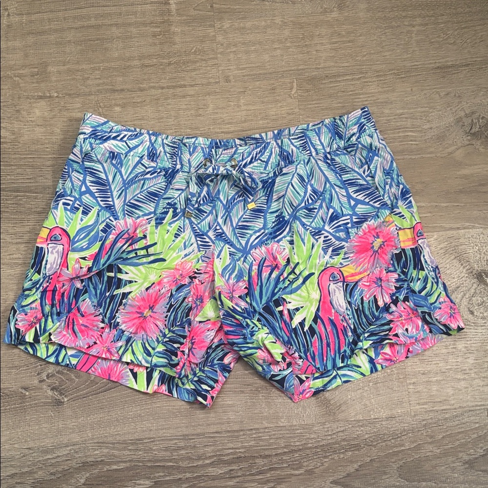 🌴LILLY  PULITZER ‘KATIA’ WOMEN’S SHORTS~SIZE SMALL (BENNET BLUE, LET’S MANGO)